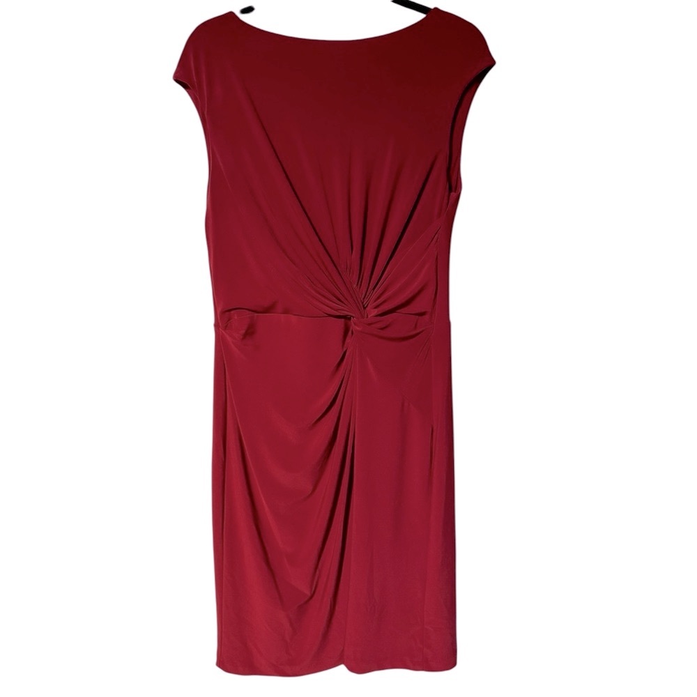 NWOT Lauren Ralph Lauren Red Midi Dress Elegant Design
